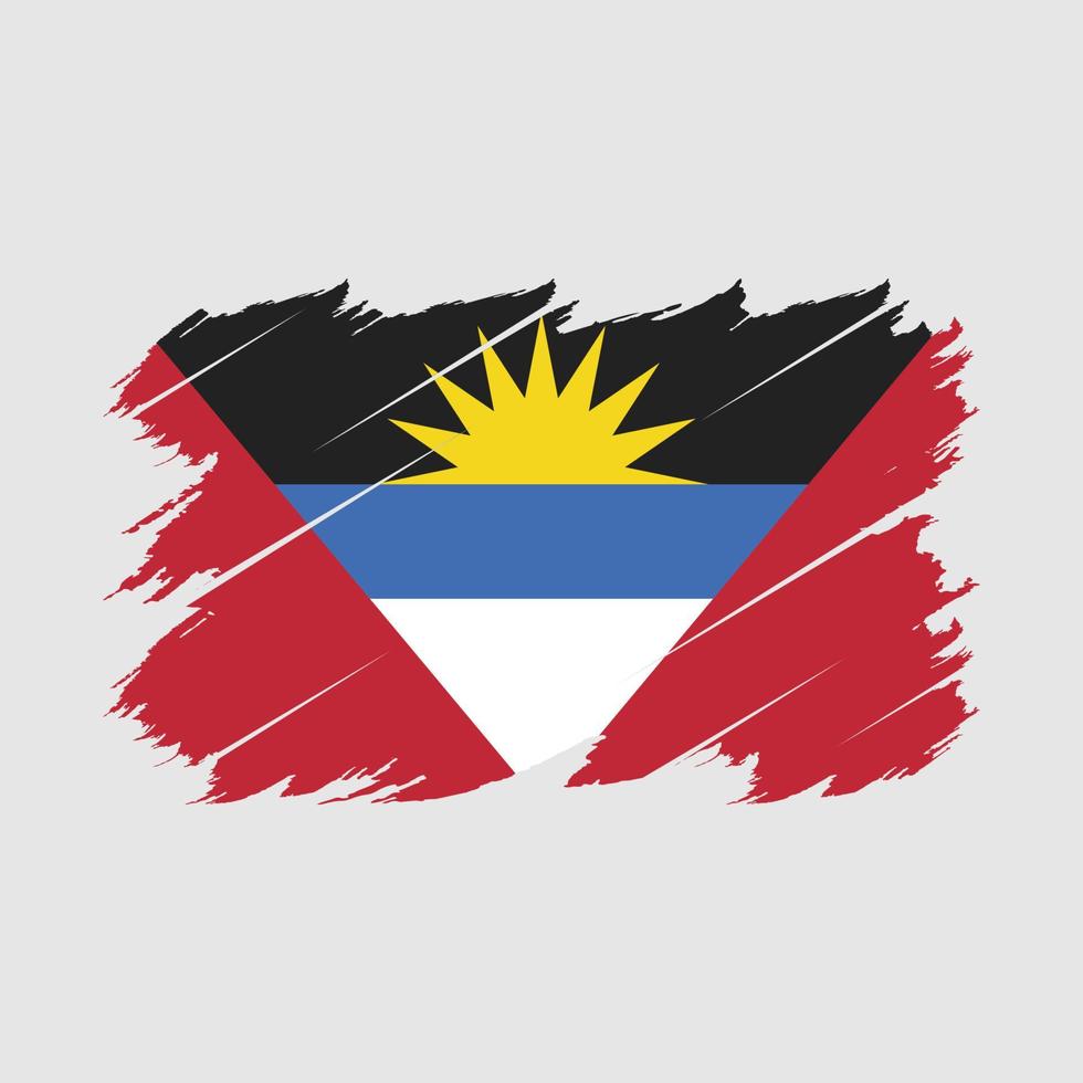 Antigua Flag Brush Vector