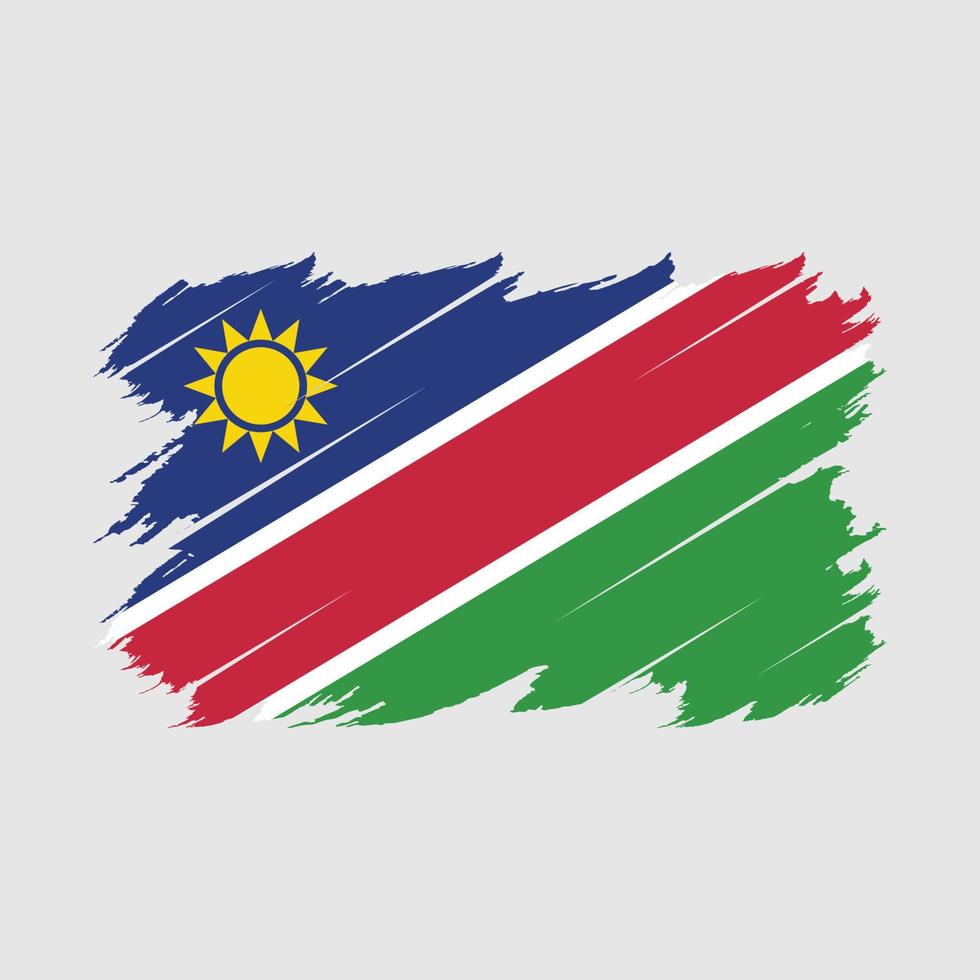 Namibia Flag Brush Vector