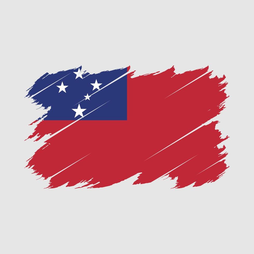 Samoa Flag Brush Vector