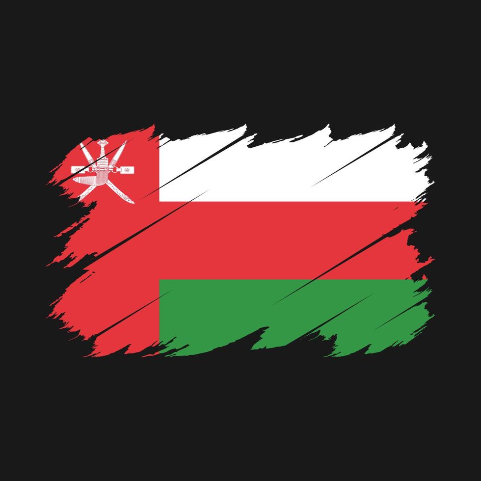 Oman Flag Brush Vector