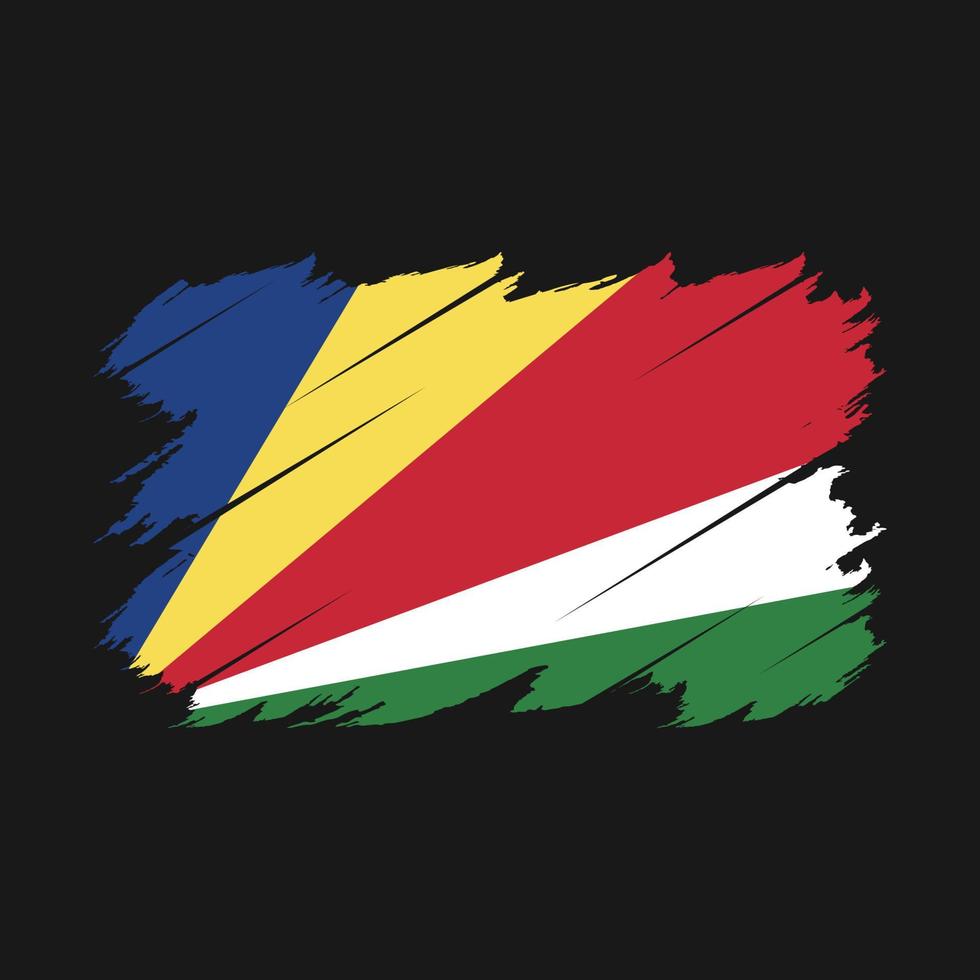 Seychelles Flag Brush Vector