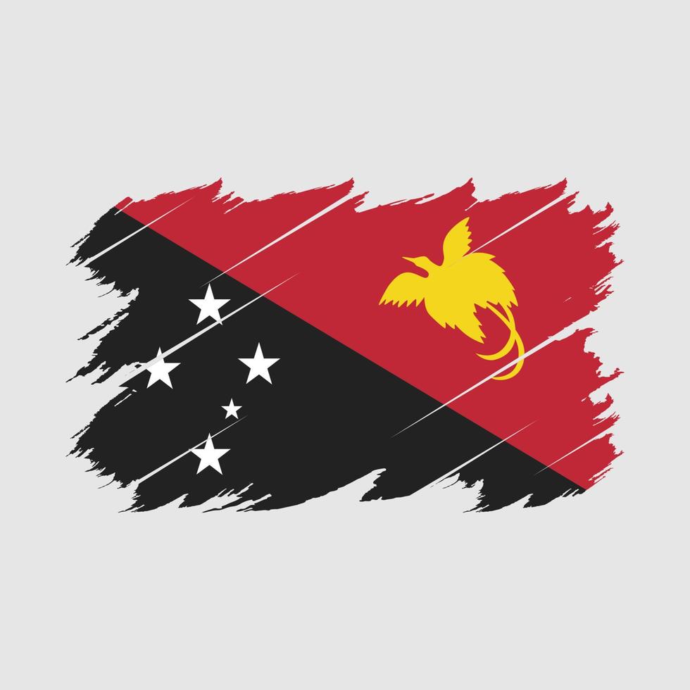 Papua Flag Brush Vector