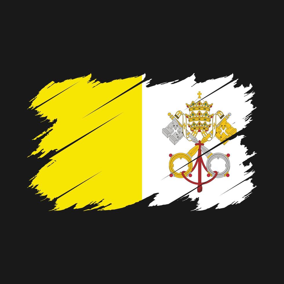 Vatican Flag Brush Vector