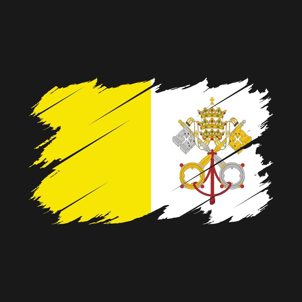 vector de pincel de bandera del vaticano