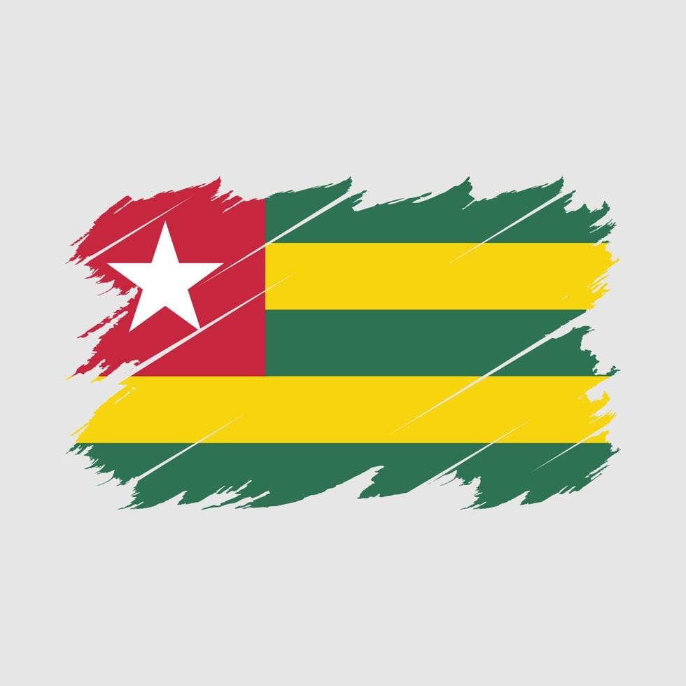 Togo Flag Brush Vector