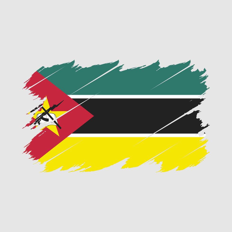 Mozambique Flag Brush Vector