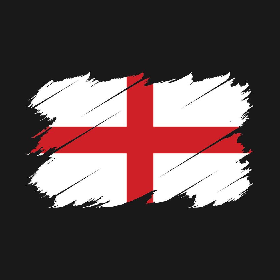 vector de pincel de bandera de inglaterra