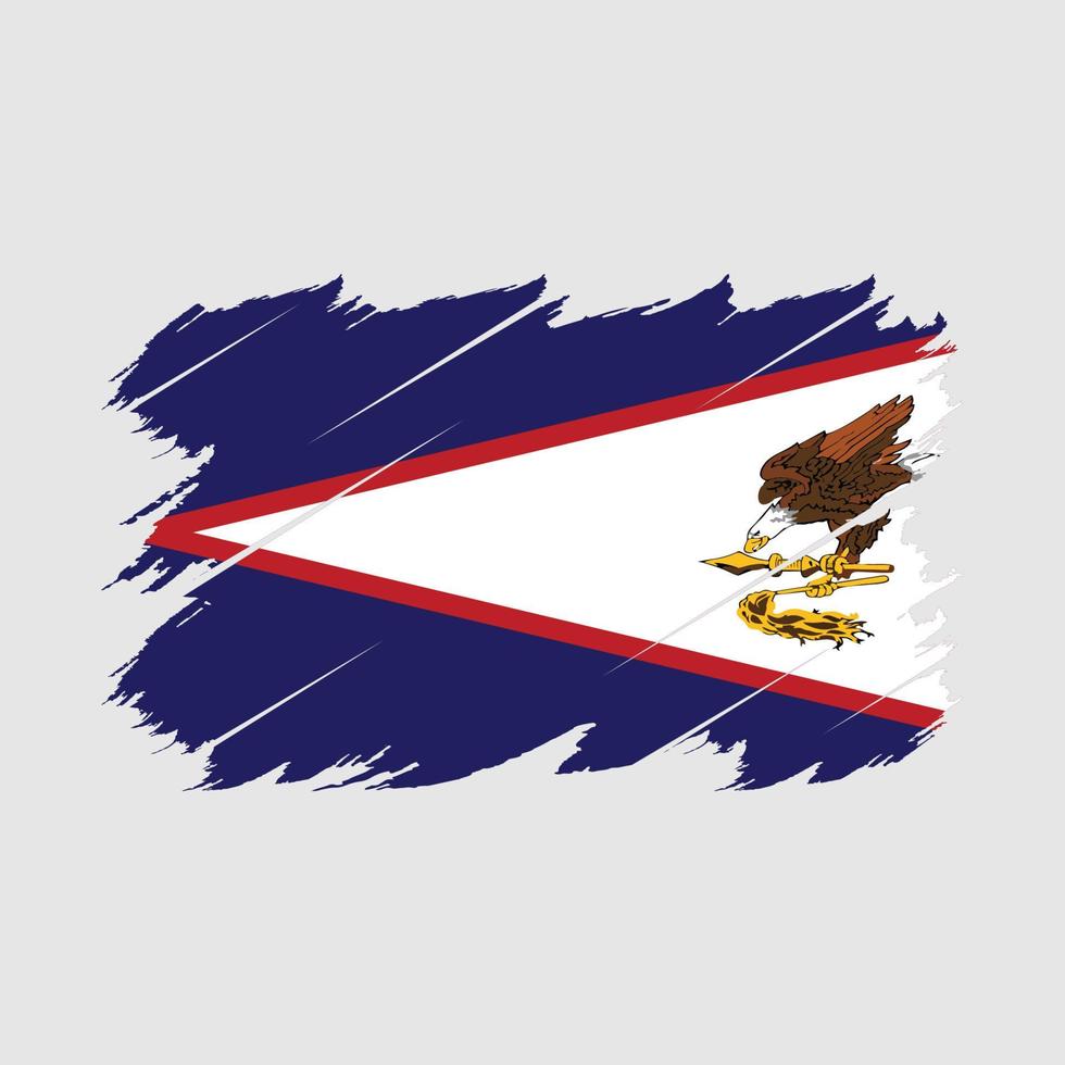 American Samoa Flag Brush Vector