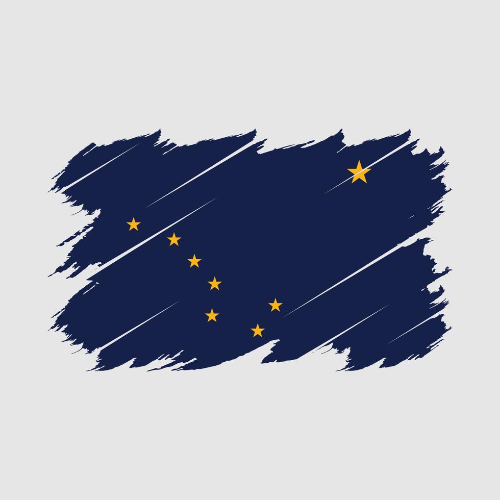 vector de pincel de bandera de alaska