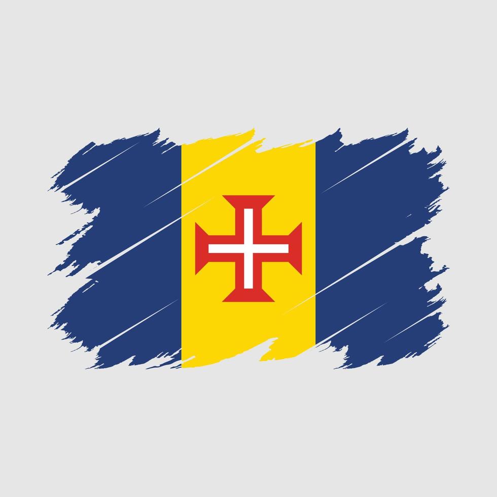 Madeira Flag Brush Vector