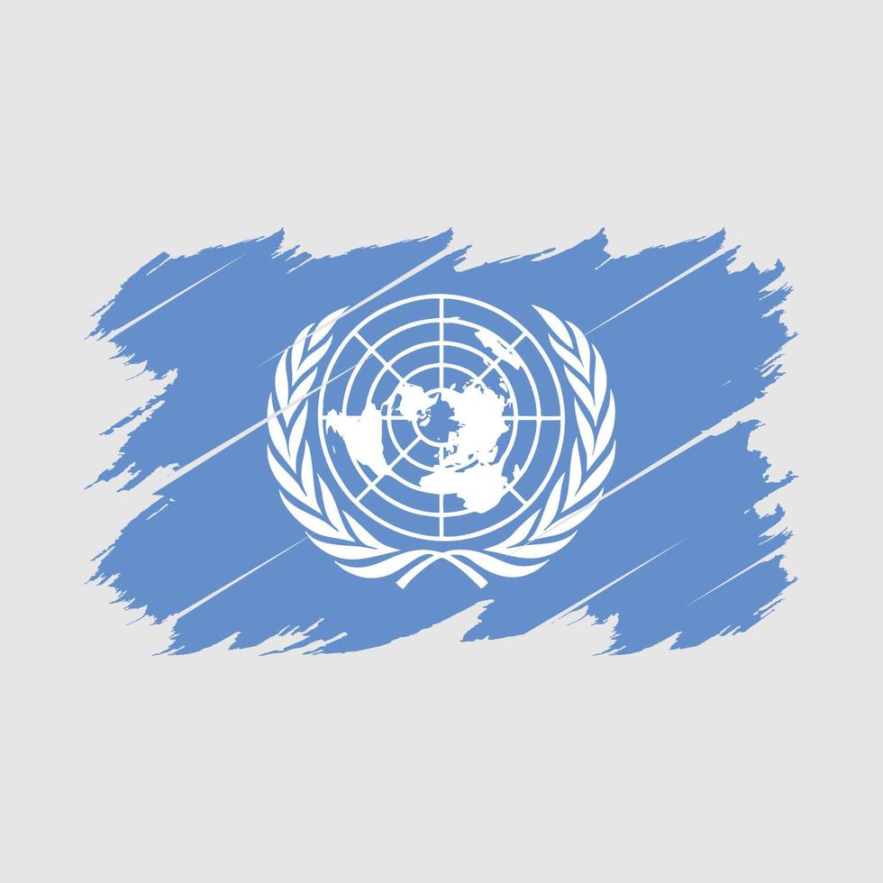United Nations Flag Brush Vector