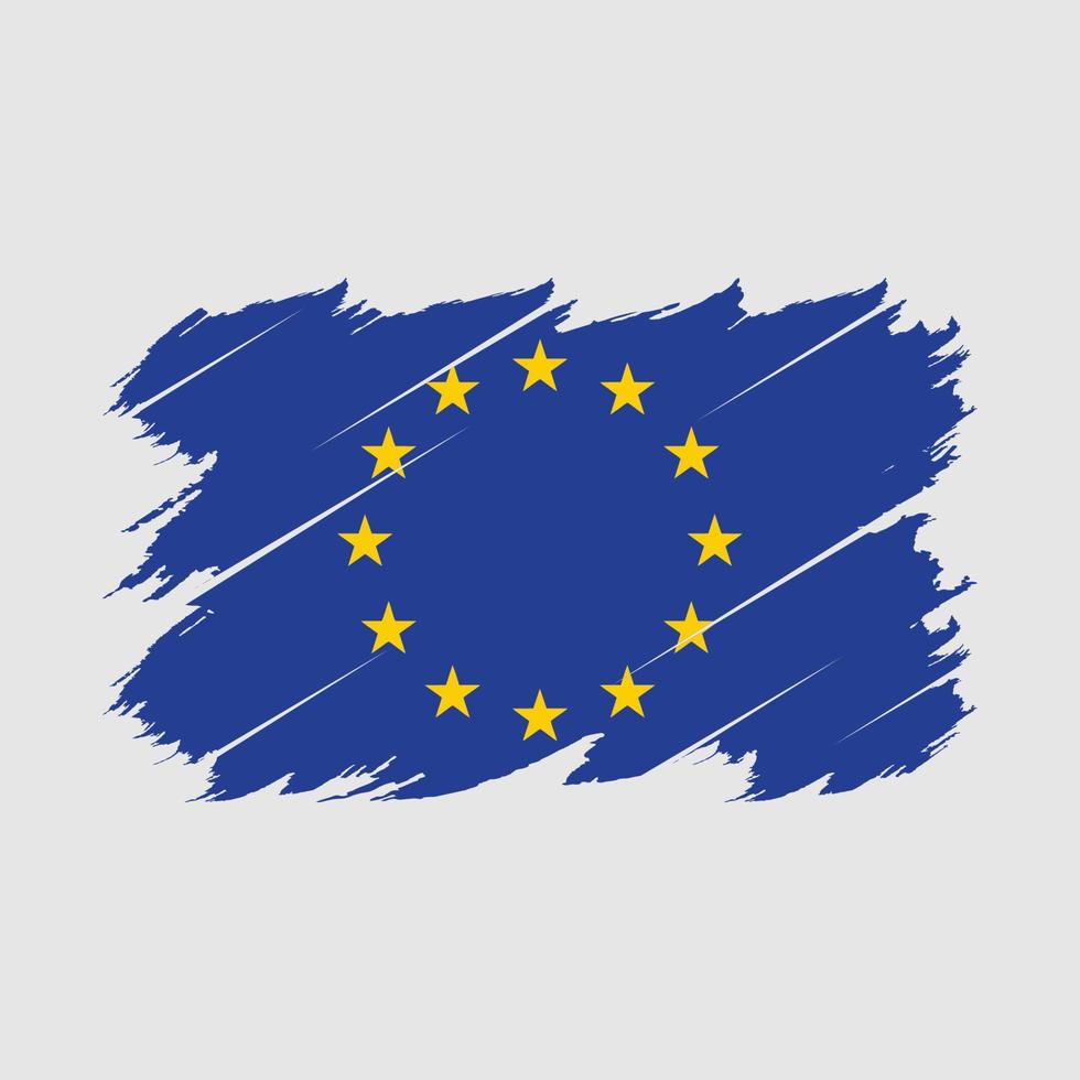 European Flag Brush Vector
