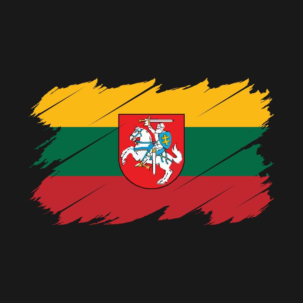 Lithuania Flag Brush Vector