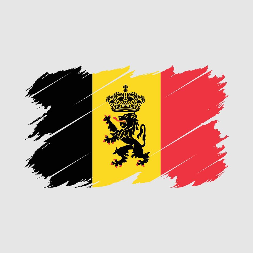 Belgium Flag Brush Vector