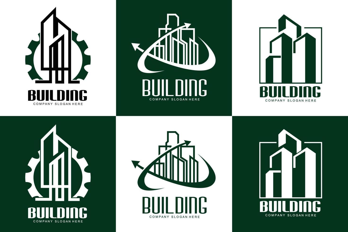 logotipo de diseño de viviendas, logotipo de construcción, propiedad e icono de la empresa constructora vector