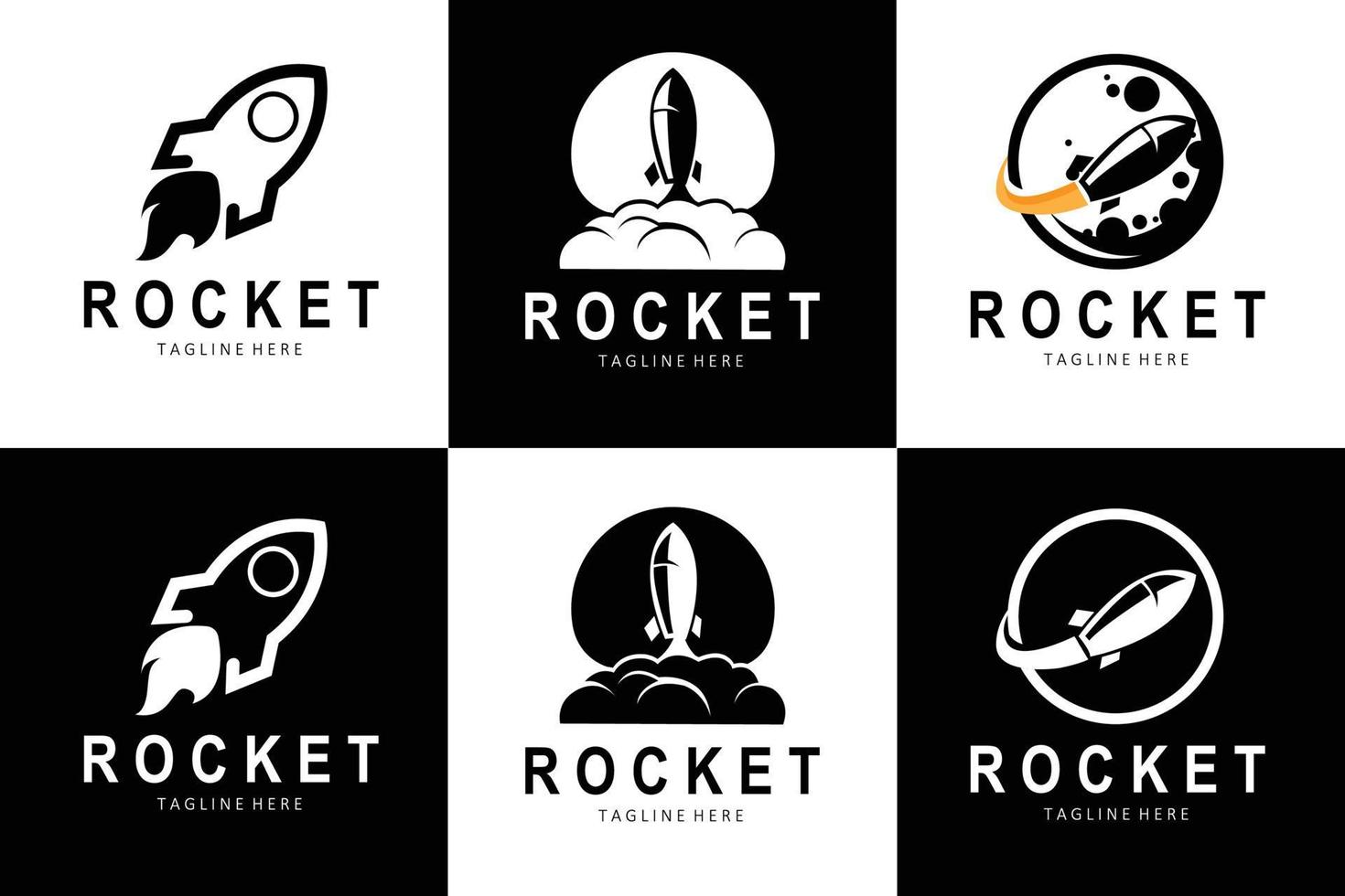 Rocket Logo Design, space exploration vehicle vector