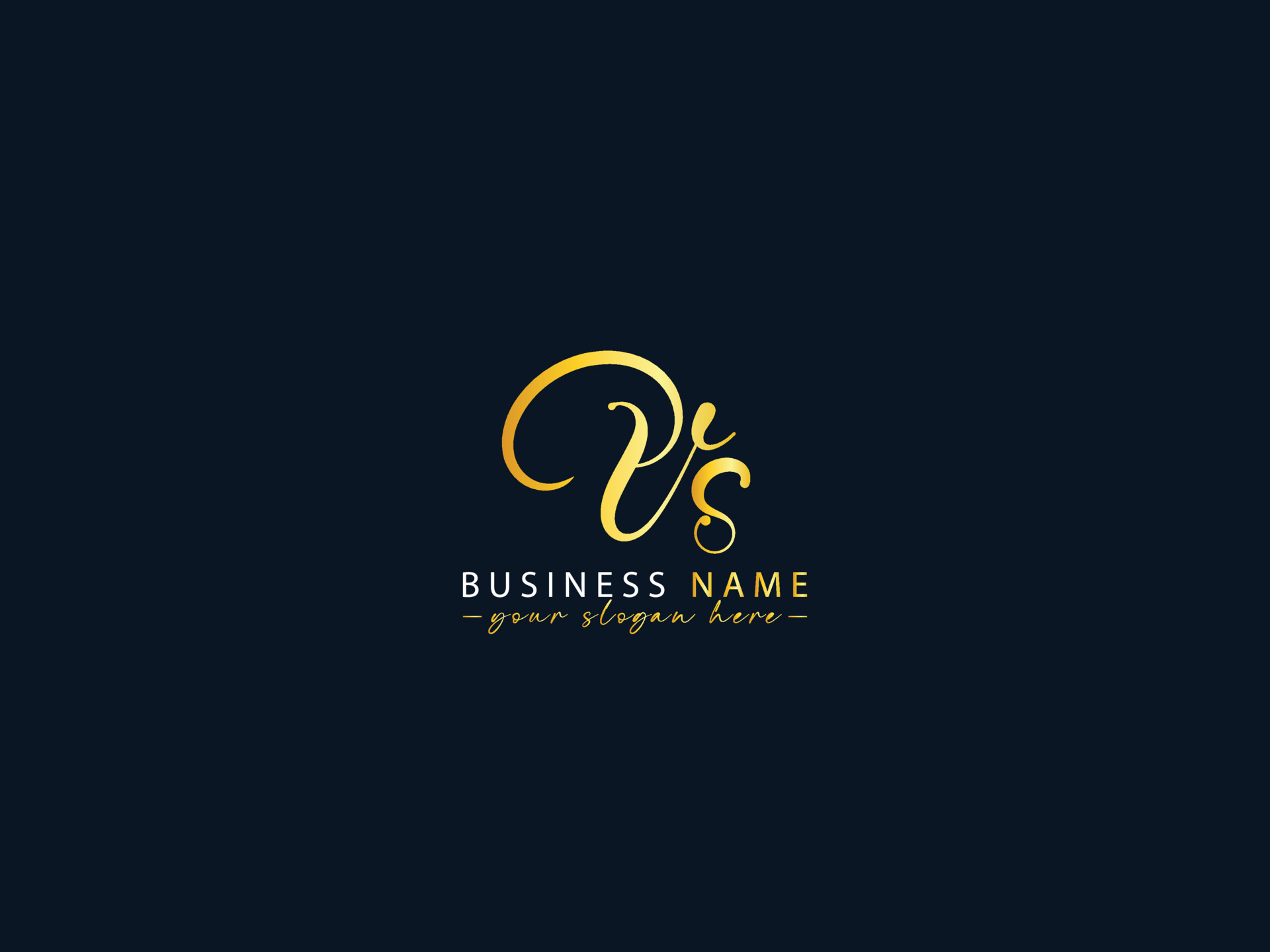 Unique Vs Logo Letter, Calligraphy Vs Letter Logo Icon For Business ...