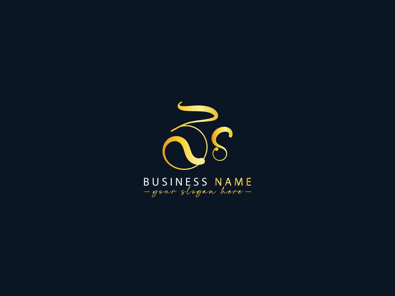 Stylish Zs Calligraphy Logo, Creative Zs Logo Letter Vector Image Design