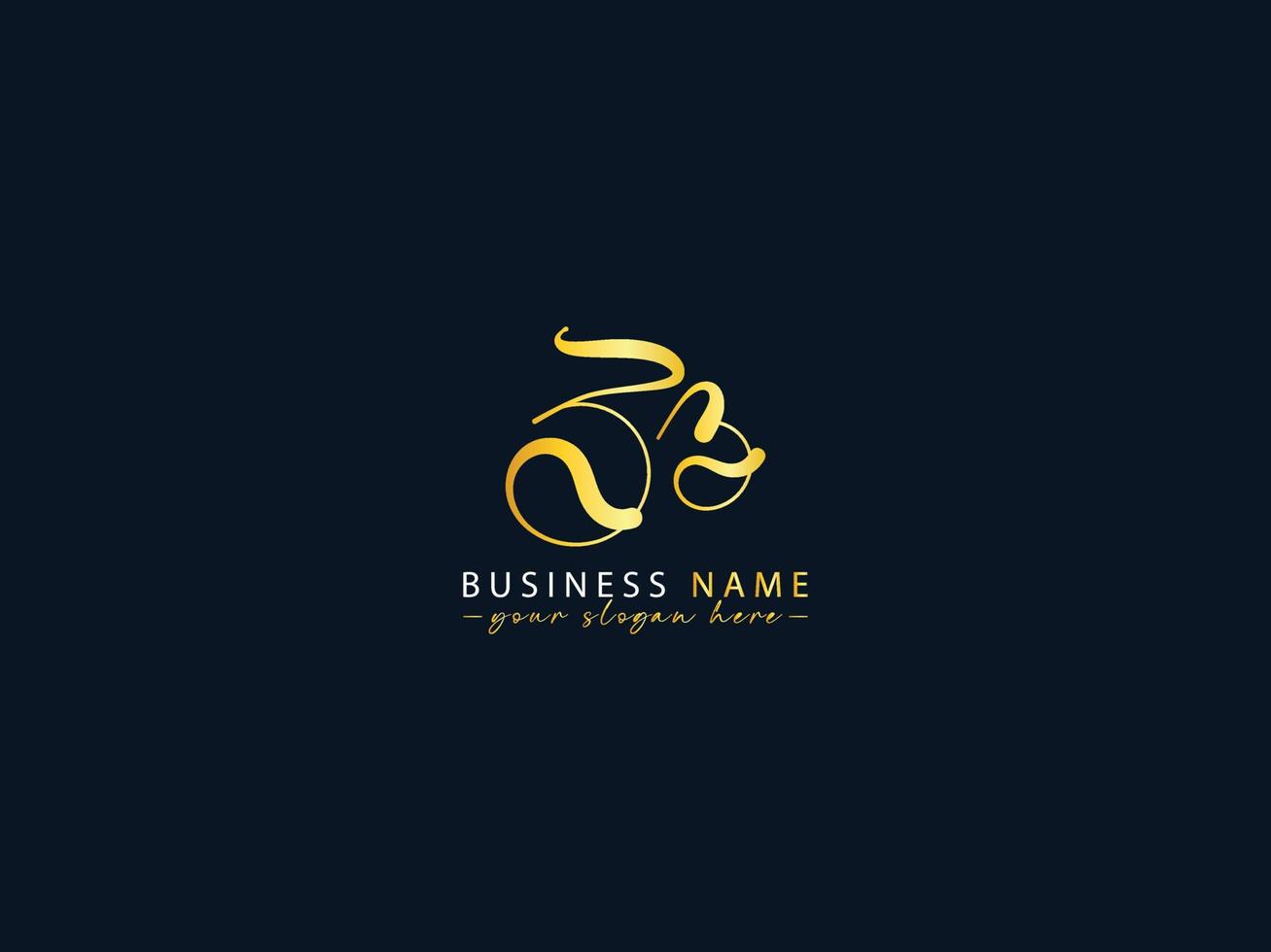 Stylish Zz Calligraphy Logo, Creative Zz Logo Letter Vector Image Design