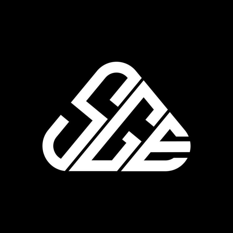 diseño creativo del logotipo de la letra sge con gráfico vectorial, logotipo simple y moderno de sge. vector