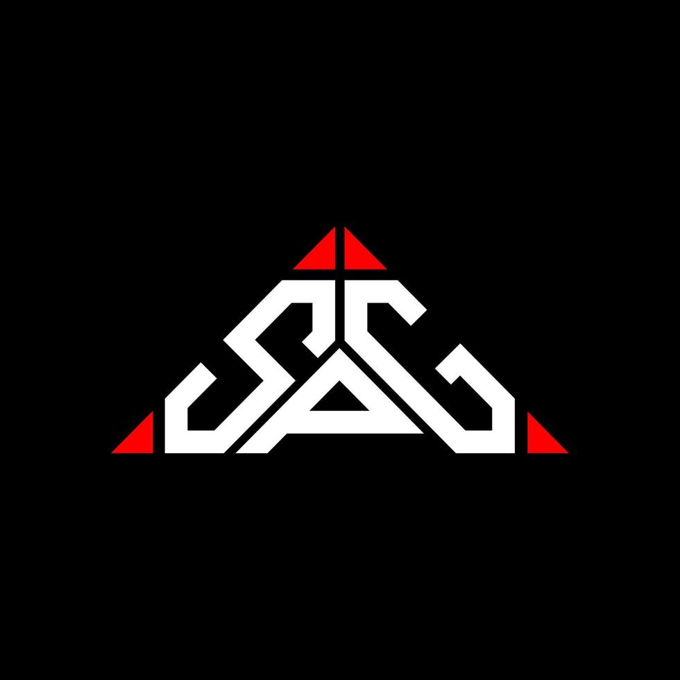 diseño creativo del logotipo de la letra spg con gráfico vectorial, logotipo simple y moderno spg. vector