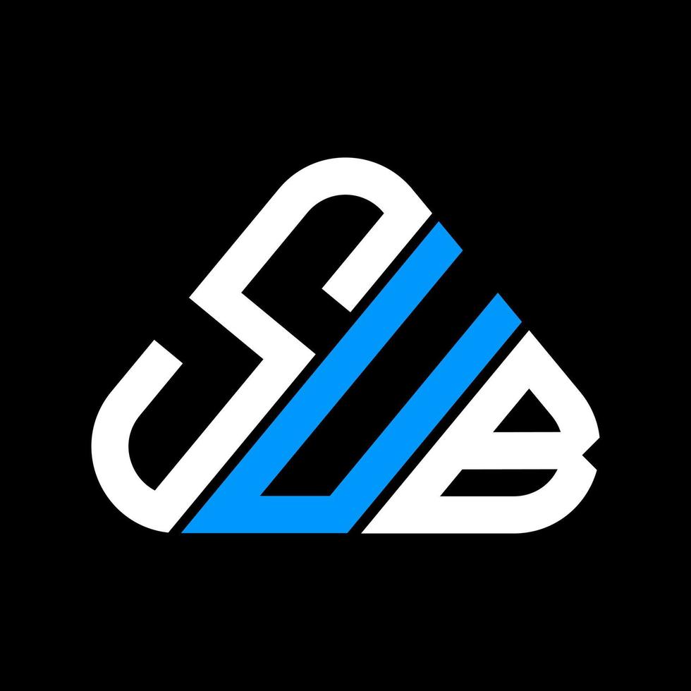 SUB letter logo creative design with vector graphic, SUB simple and modern logo.