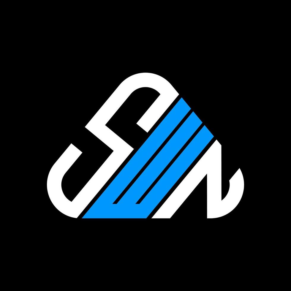 diseño creativo del logotipo de la letra swn con gráfico vectorial, logotipo simple y moderno de swn. vector