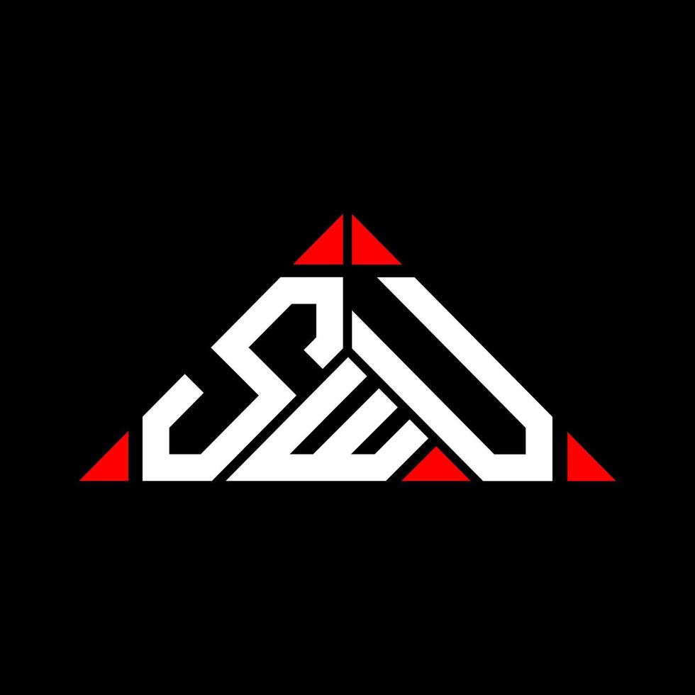 SWU letter logo creative design with vector graphic, SWU simple and modern logo.