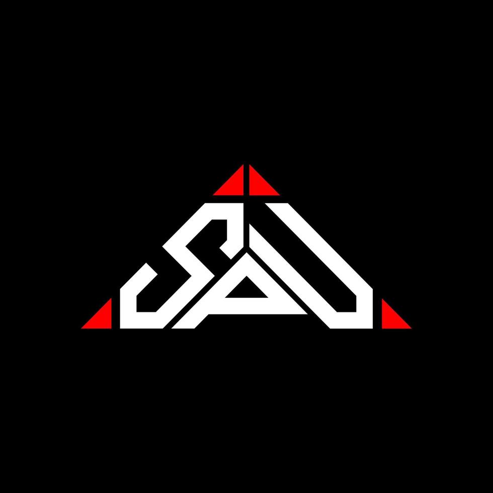 SPU letter logo creative design with vector graphic, SPU simple and modern logo.