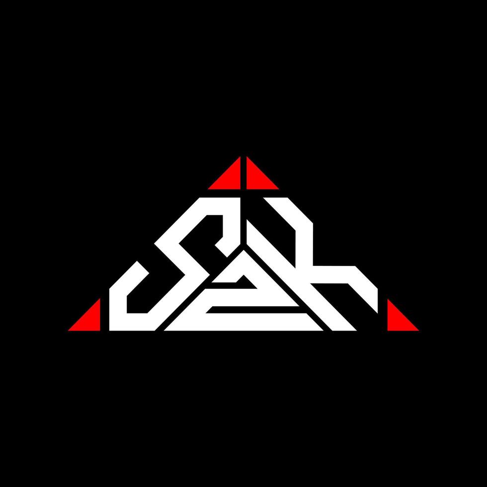 SZK letter logo creative design with vector graphic, SZK simple and modern logo.