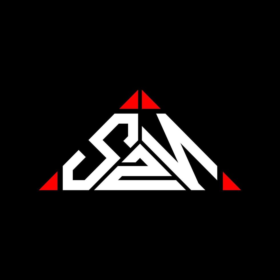 Diseño creativo del logotipo de la letra szn con gráfico vectorial, logotipo simple y moderno de szn. vector