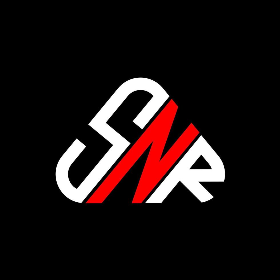 diseño creativo del logotipo de la letra snr con gráfico vectorial, logotipo simple y moderno de snr. vector