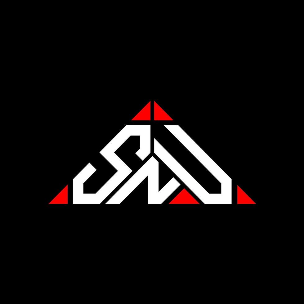 diseño creativo del logotipo de la letra snu con gráfico vectorial, logotipo simple y moderno de snu. vector