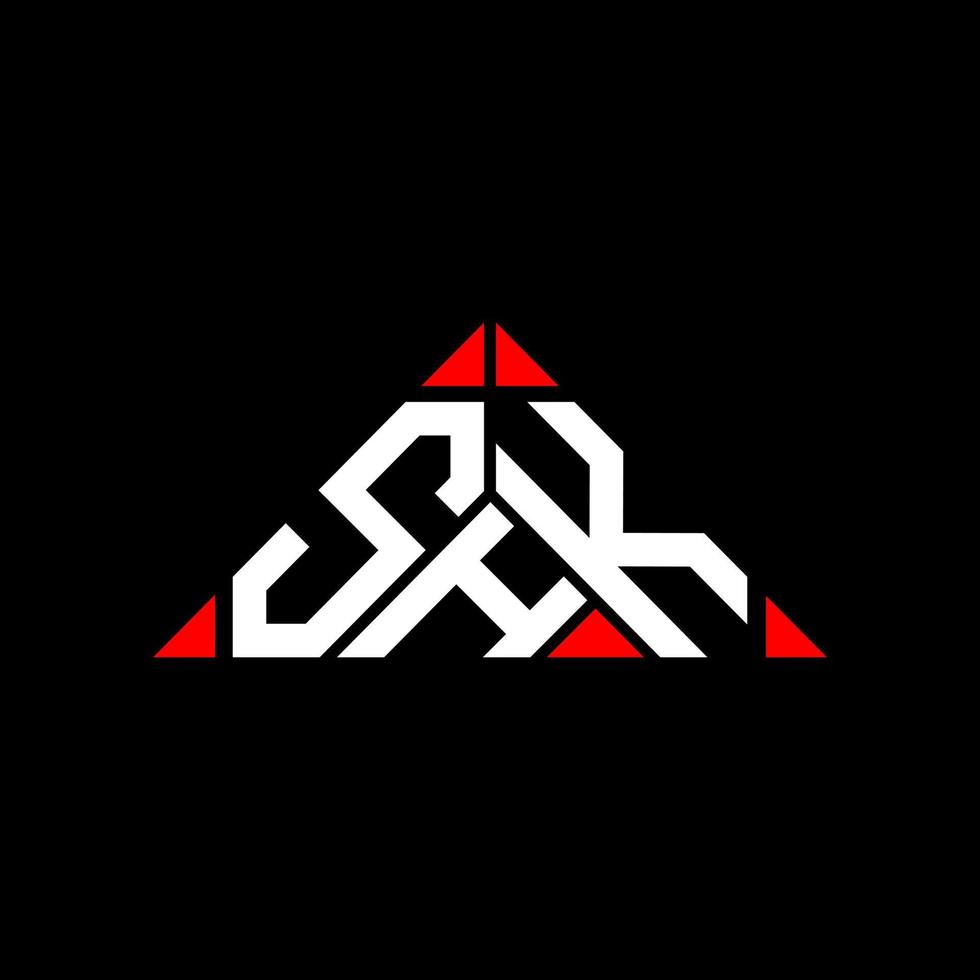 SHK letter logo creative design with vector graphic, SHK simple and modern logo.