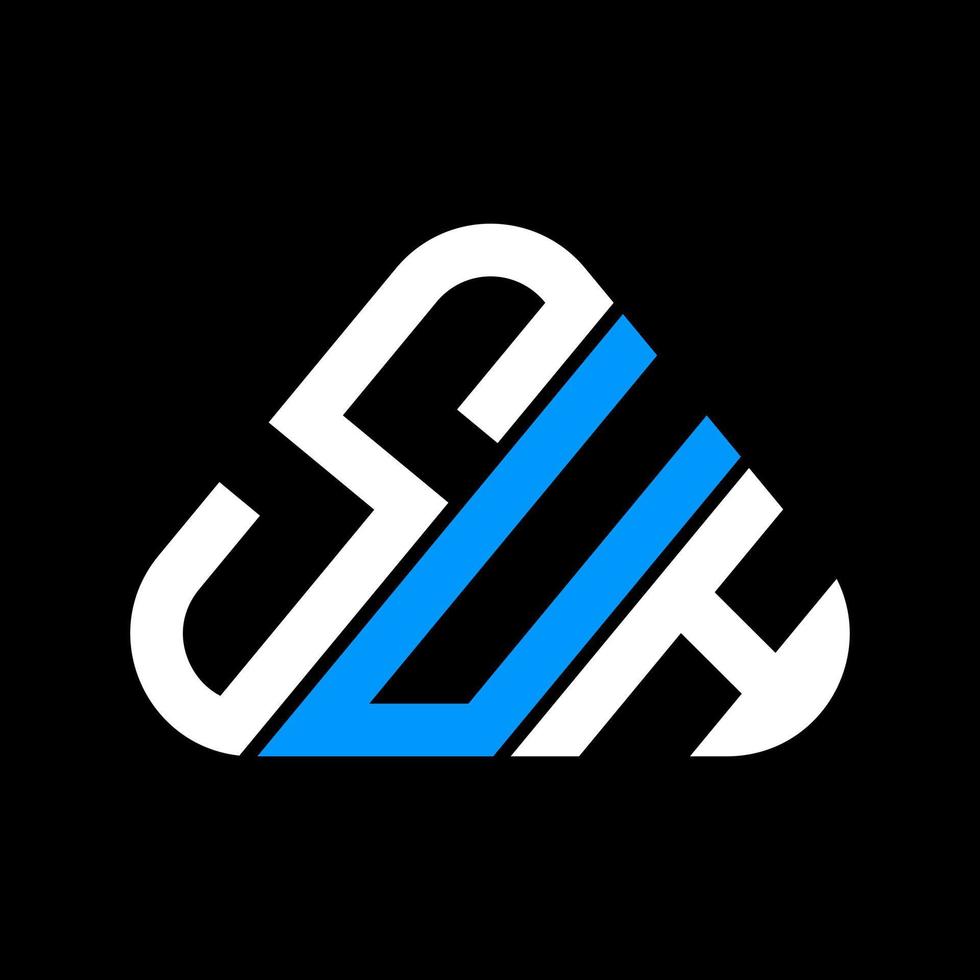 diseño creativo del logotipo de suh letter con gráfico vectorial, suh logotipo simple y moderno. vector