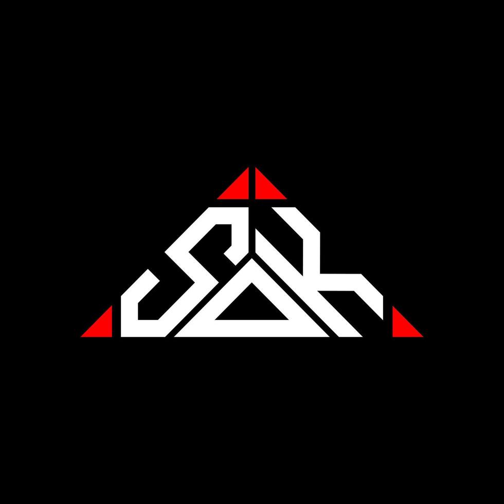 SOK letter logo creative design with vector graphic, SOK simple and modern logo.