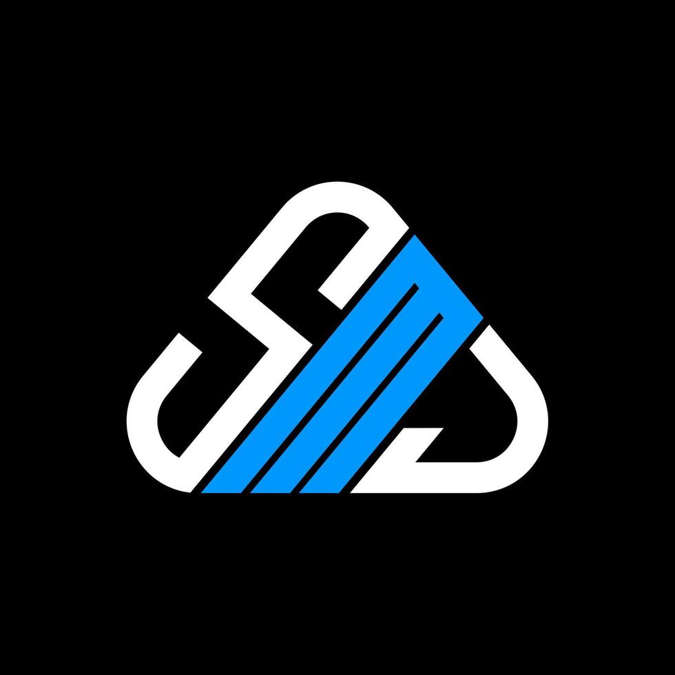 diseño creativo del logotipo de la letra smj con gráfico vectorial, logotipo simple y moderno de smj. vector