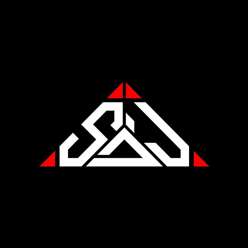 SDJ letter logo creative design with vector graphic, SDJ simple and modern logo.