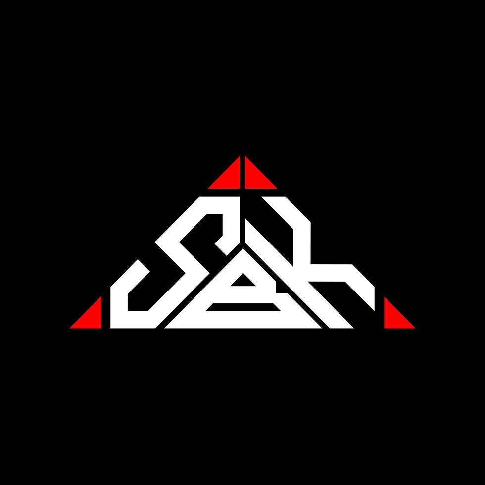 SBK letter logo creative design with vector graphic, SBK simple and modern logo.
