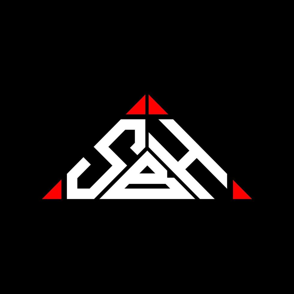 Diseño creativo del logotipo de la letra sbh con gráfico vectorial, logotipo simple y moderno de sbh. vector