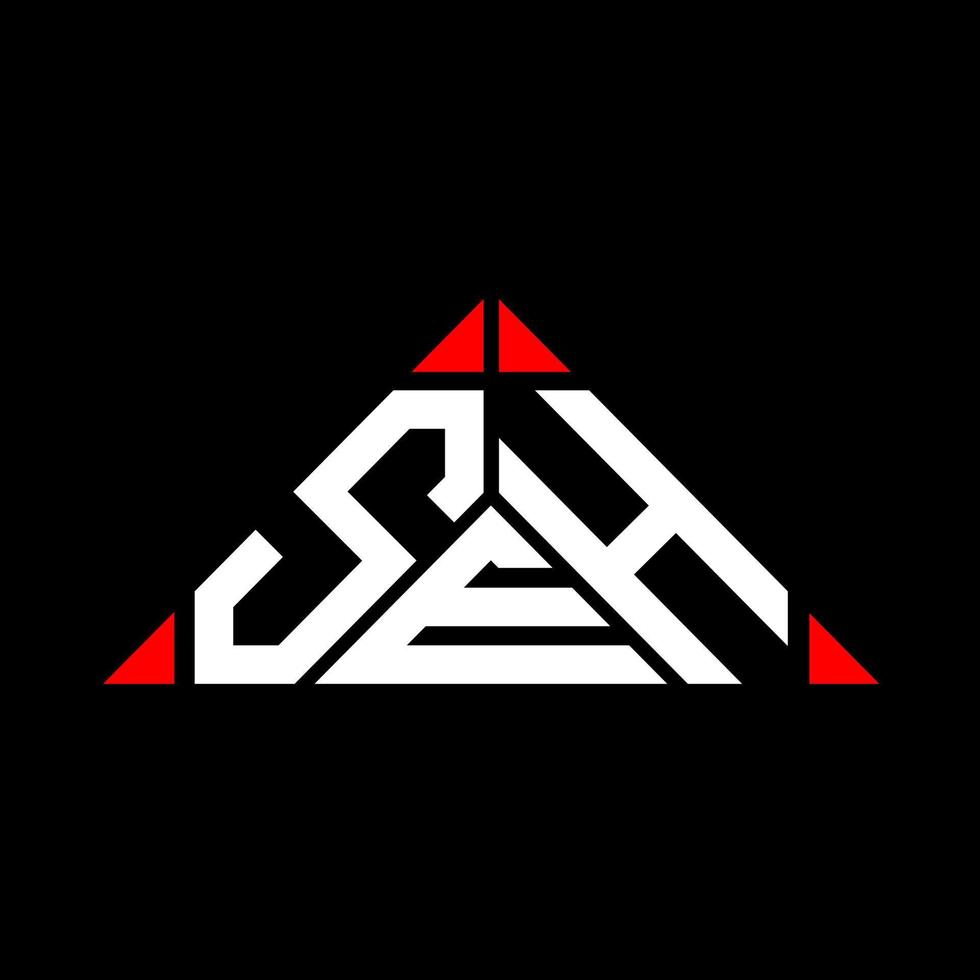 diseño creativo del logotipo de la letra seh con gráfico vectorial, logotipo sencillo y moderno seh. vector