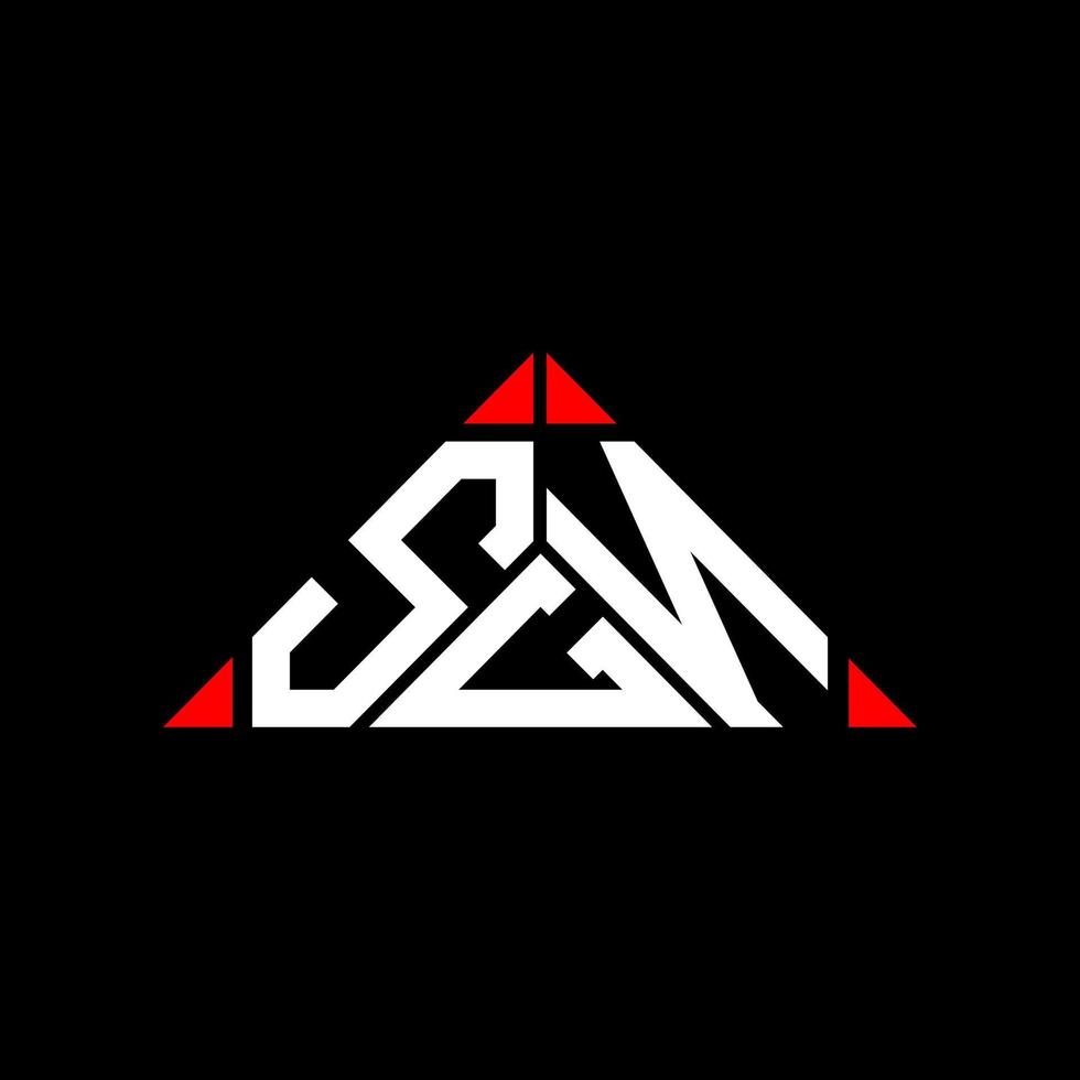 diseño creativo del logotipo de la letra sgn con gráfico vectorial, logotipo simple y moderno de sgn. vector