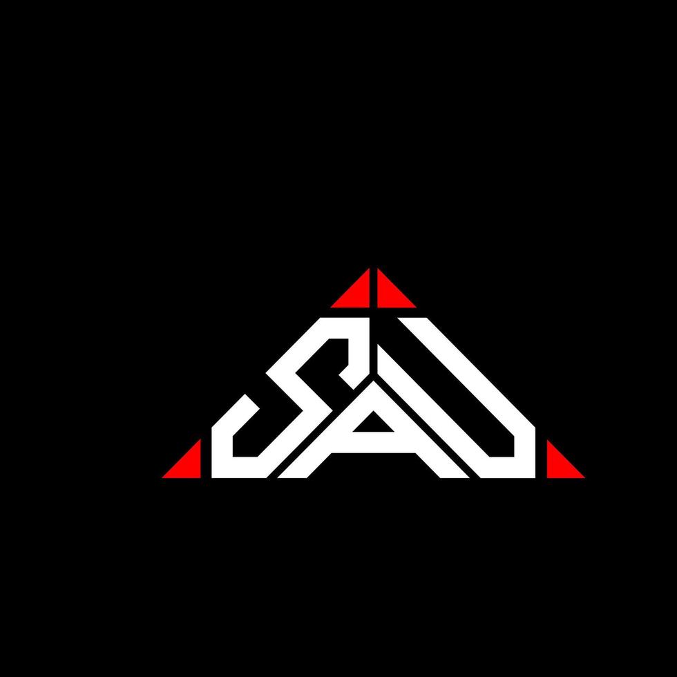 diseño creativo del logotipo de la letra sau con gráfico vectorial, logotipo simple y moderno de sau. vector