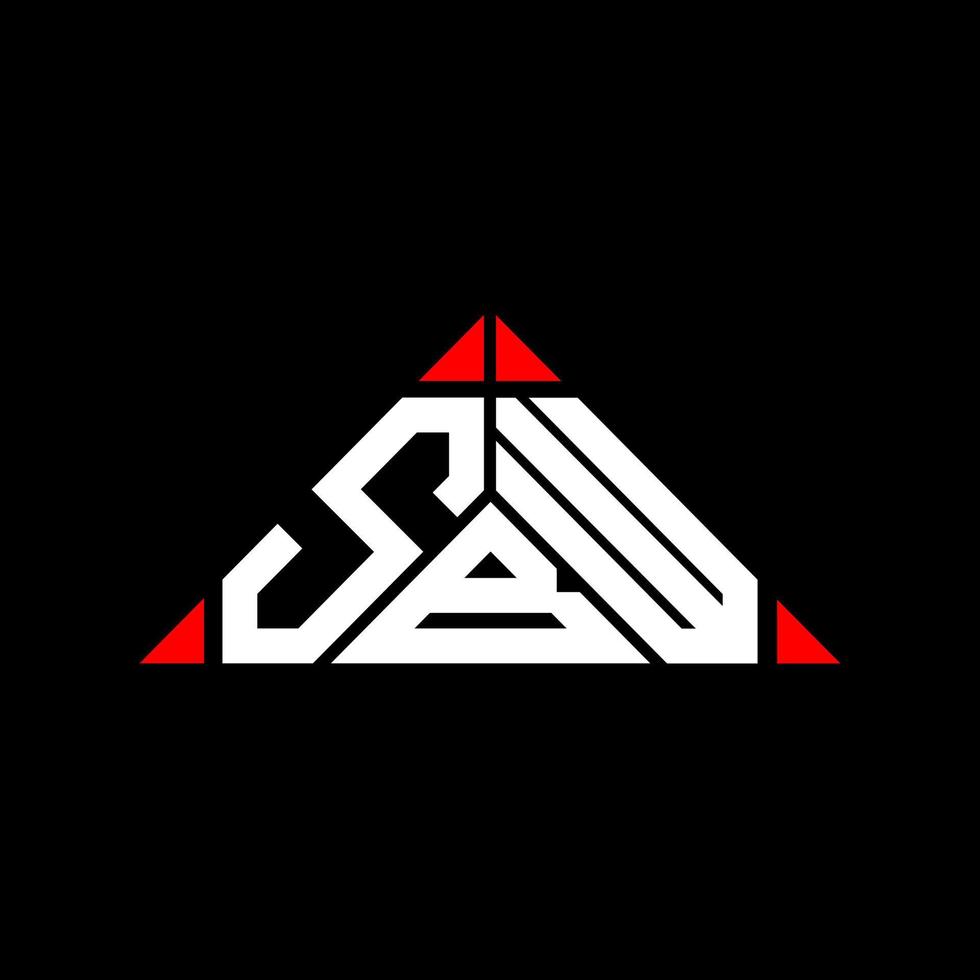 Diseño creativo del logotipo de la letra sbw con gráfico vectorial, logotipo simple y moderno de sbw. vector