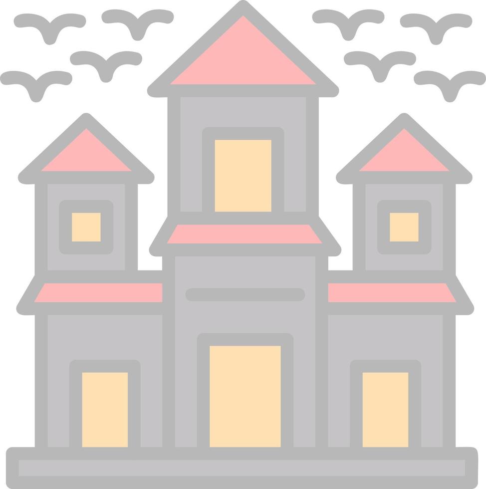 Haunted House Vector Icon Design