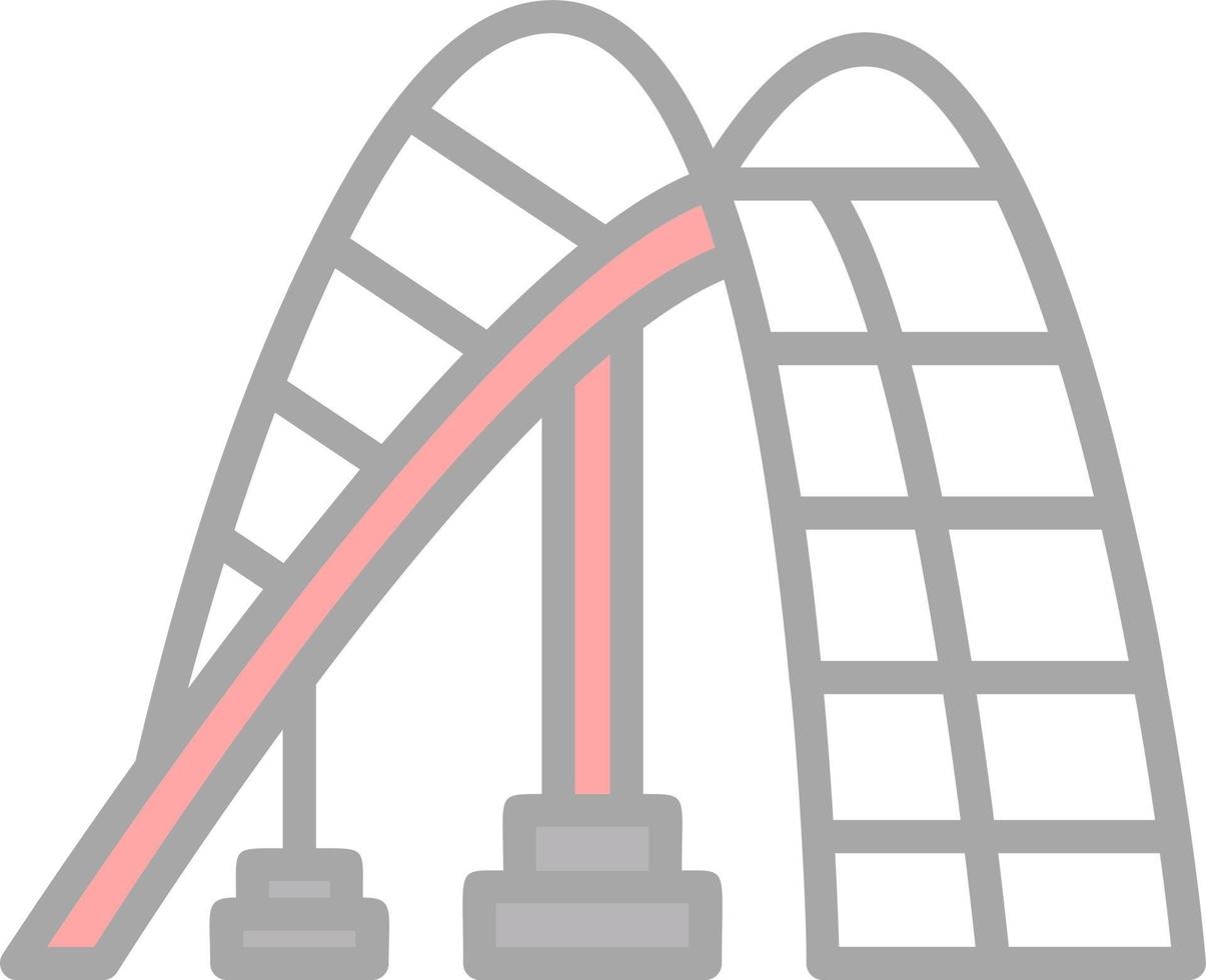 Roller Coaster Vector Icon Design