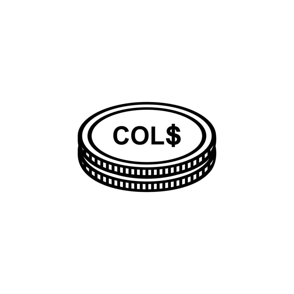 Colombia Currency Symbol, Colombian Peso Icon, COP Sign. Vector Illustration