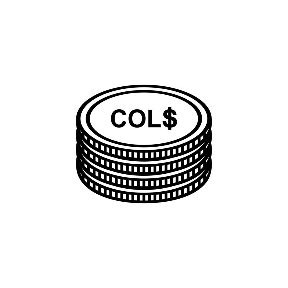 Colombia Currency Symbol, Colombian Peso Icon, COP Sign. Vector Illustration