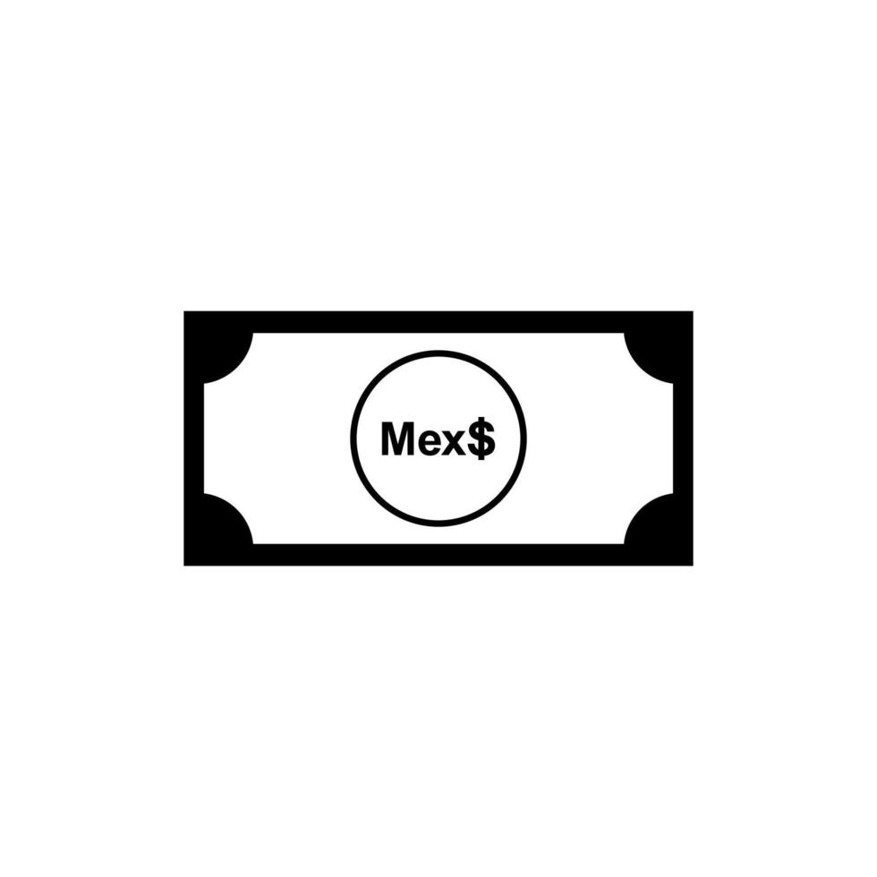 Mexico Currency Symbol. Mexican Peso Icon, MXN Sign. Vector Illustration