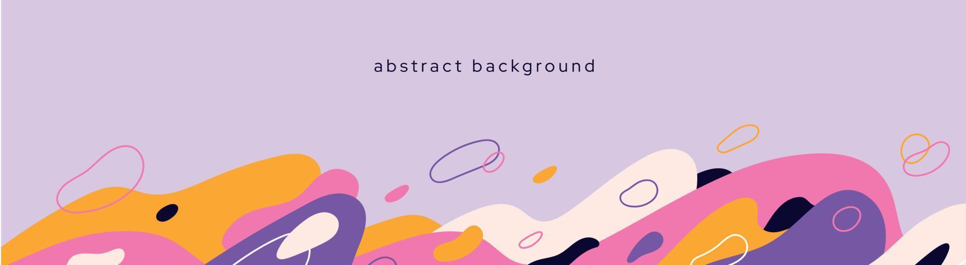 Modern backgrounds with abstract line and dynamic shapes. Compositions of colored spots. Dynamic blob wave abstract. Flat vector illustration